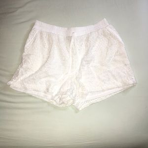 White Lace Shorts Never Worn